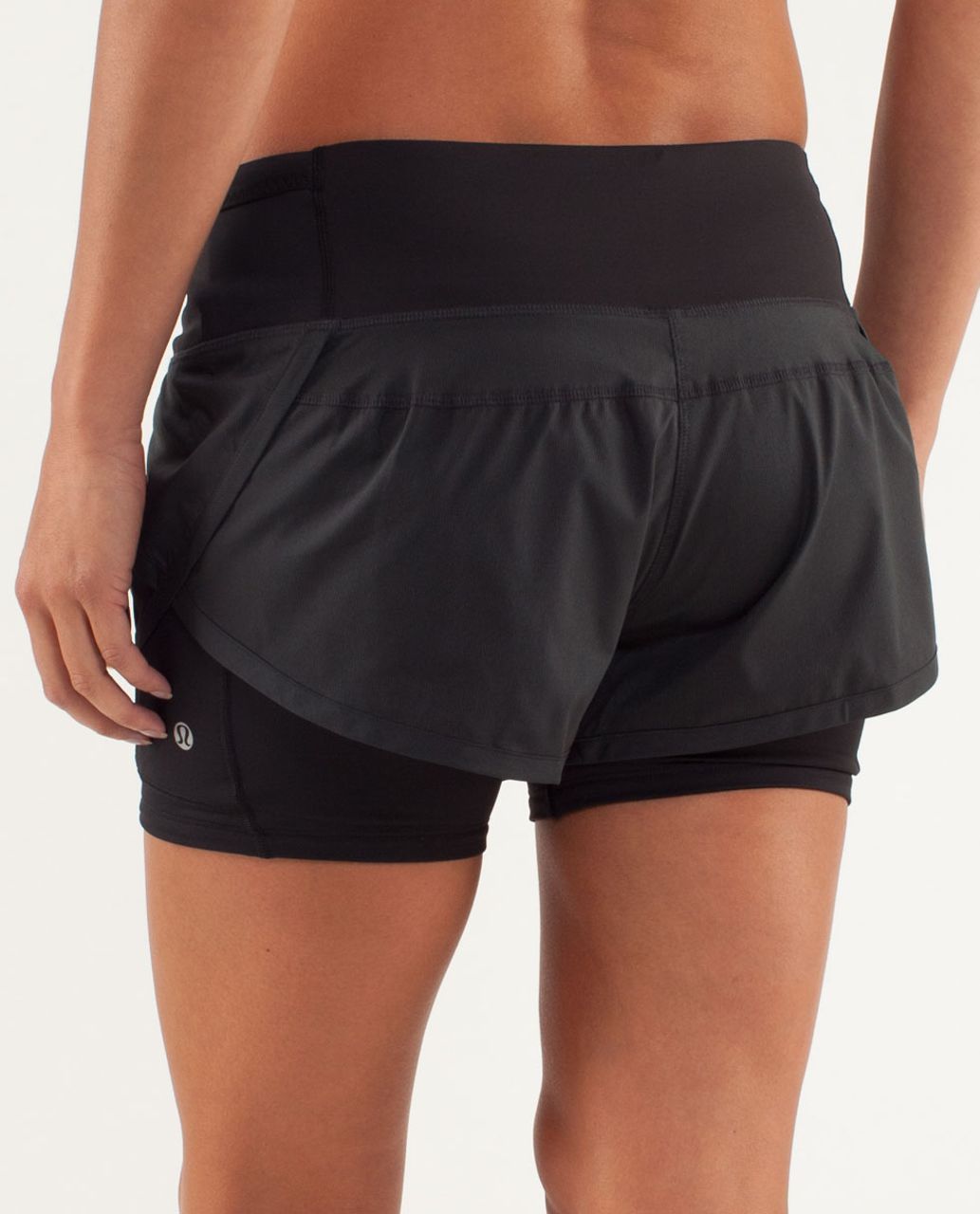 LULULEMON WOMENS SIZE 4 Black Lined Speed Athletic Running Shorts Mesh  Insert £6.93 - PicClick UK