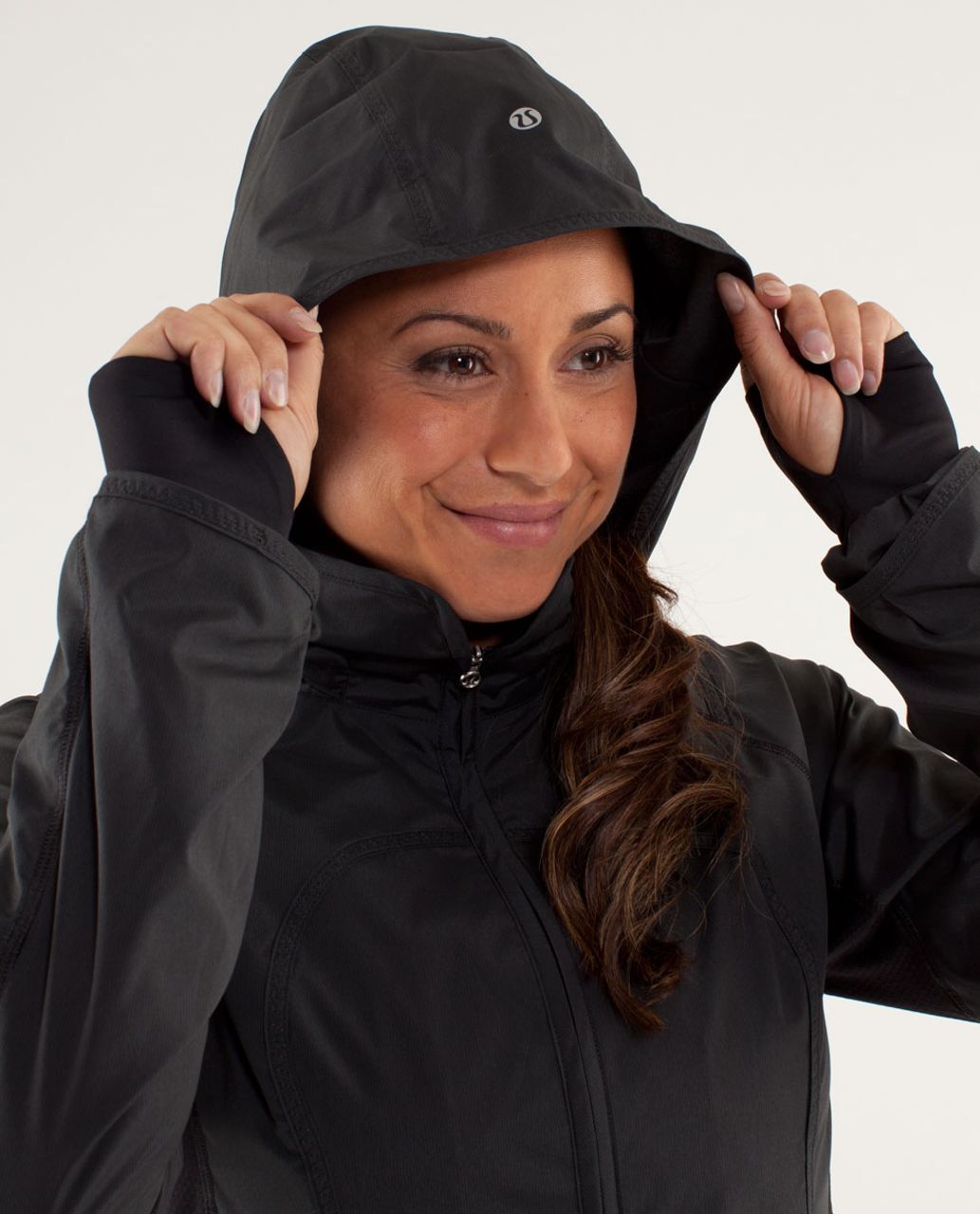 Lululemon Jacket RARE Windbreaker Rain, Run Hooded Jacket Women’s Size 2  Black