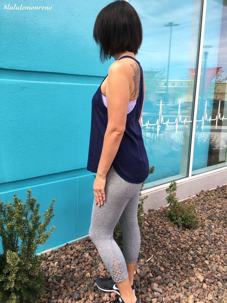 Lululemon True Self Crop II - Heathered Slate