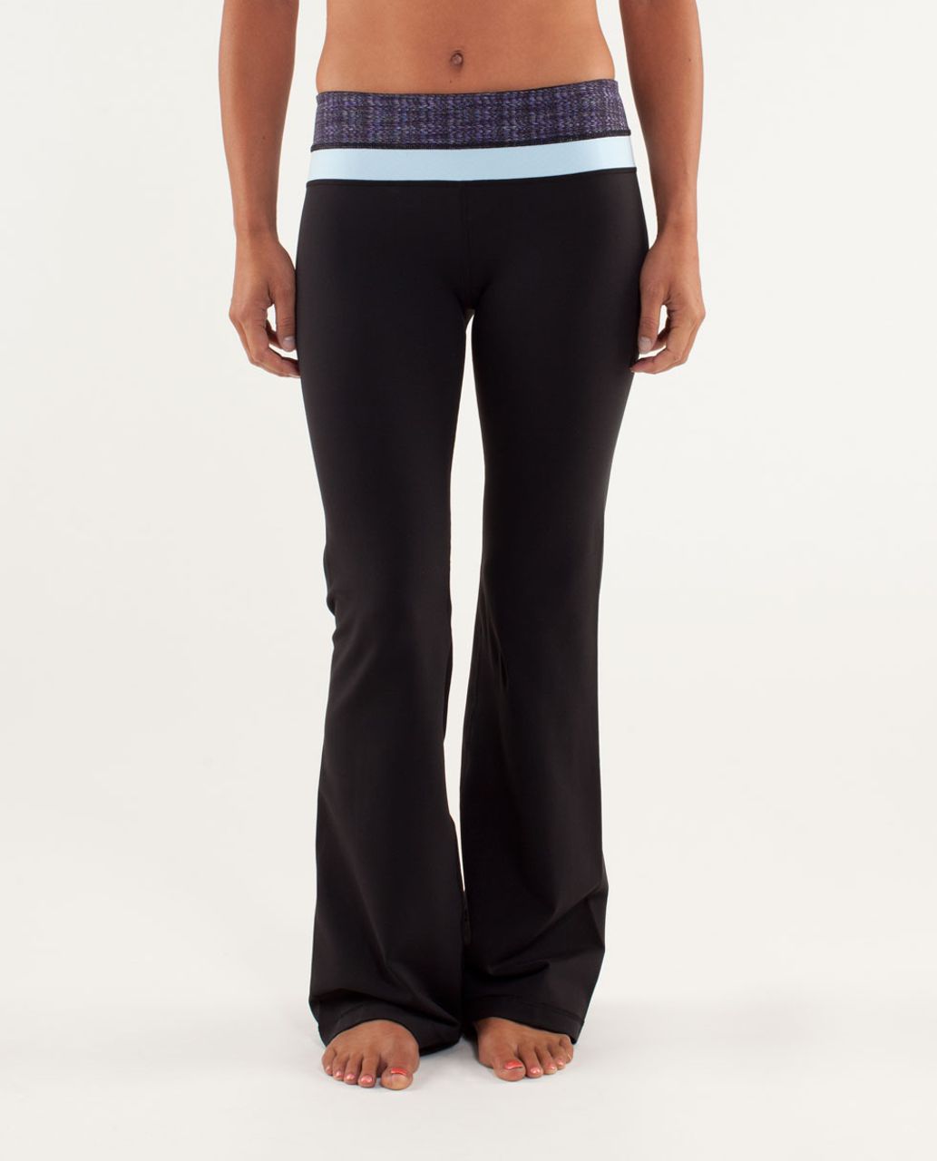 Lululemon Groove Pant (Regular) - Black / Ziggy Wee Caspian / Mini Squiggle Emboss Caspian Blue