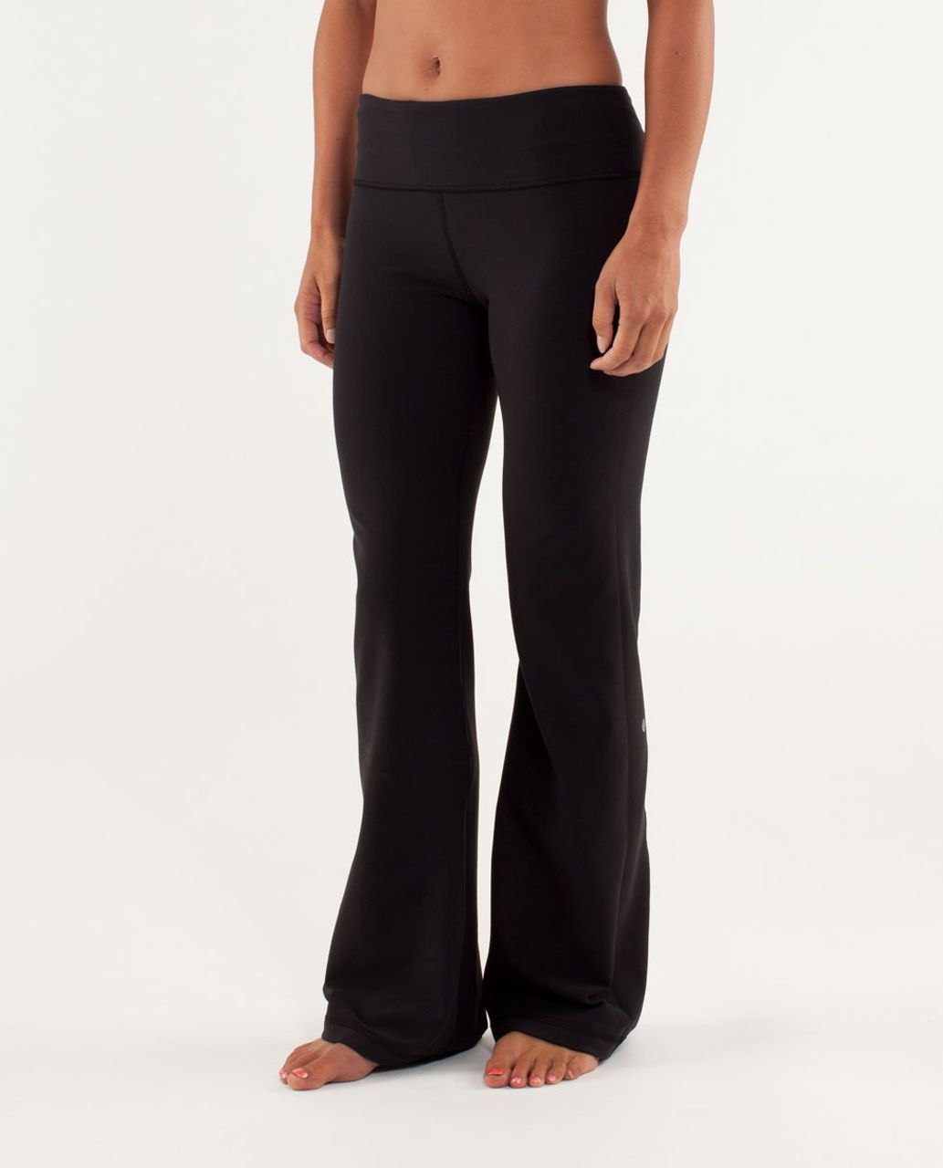 Lululemon Groove Pant (Regular) - Black / Ziggy Wee Caspian / Mini Squiggle Emboss Caspian Blue