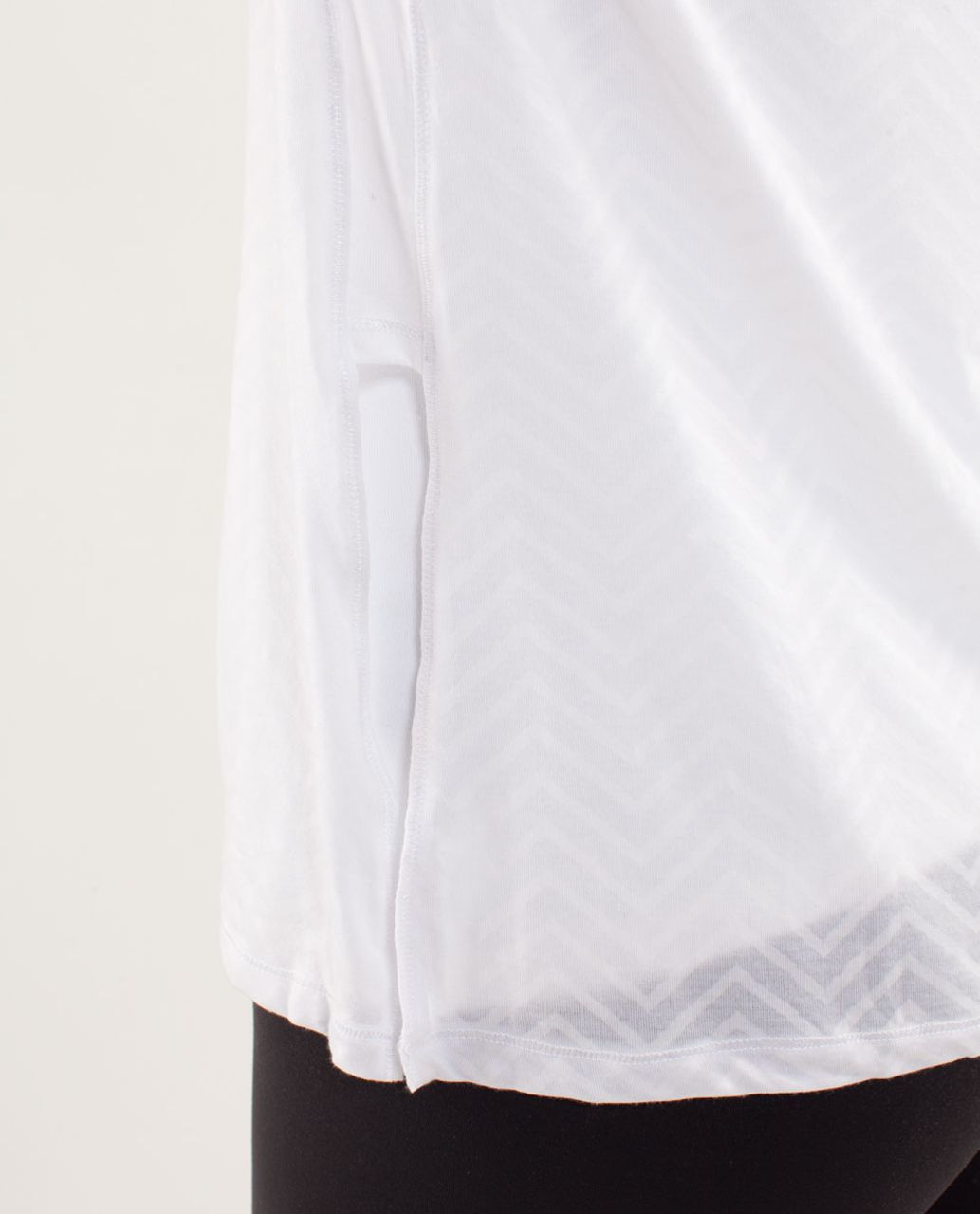 Lululemon Presence Of Mind Long Sleeve - Textured Chevron Burnout White