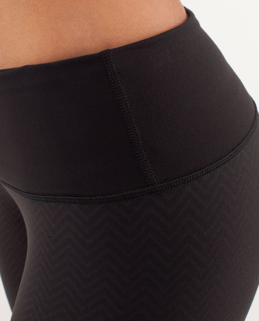 Lululemon Wunder Under Crop *Embossed - Mini Squiggle Emboss Black ...