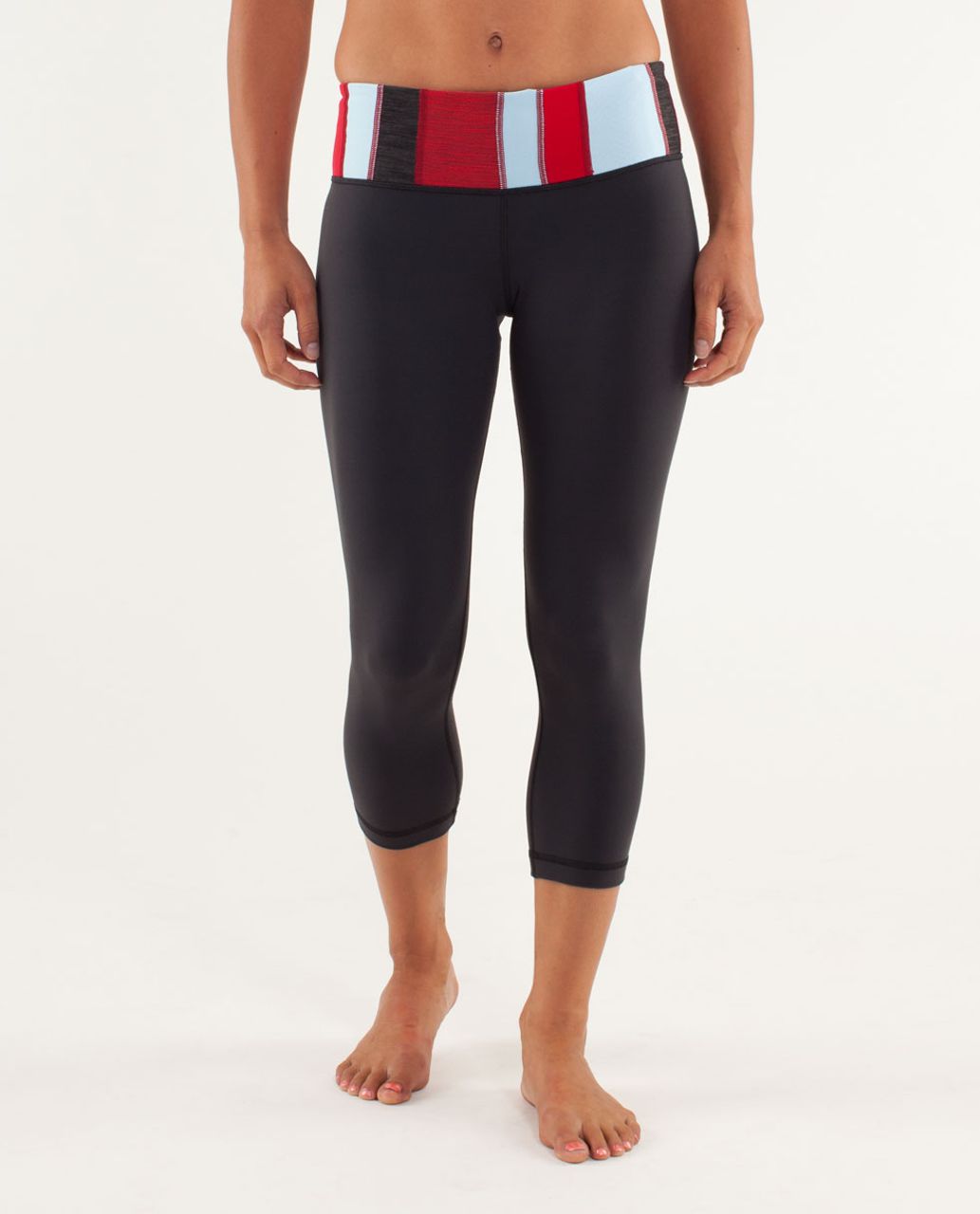 Lululemon Wunder Under Crop III - Heathered Slate - lulu fanatics