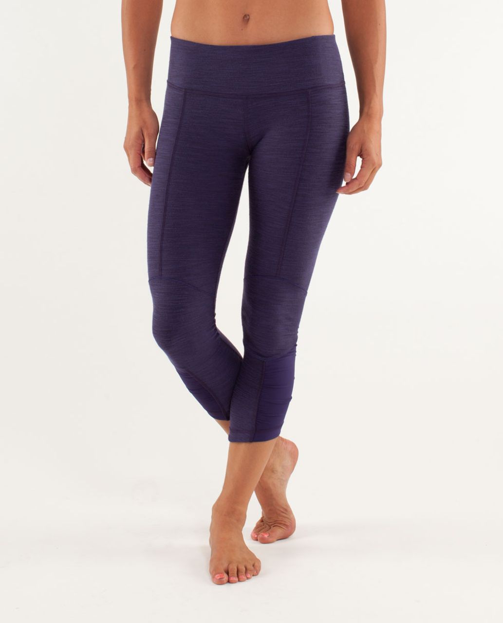 Lululemon Venus Crop - Dense Purple Slub Denim / Heathered Power Purple / Dense Purple