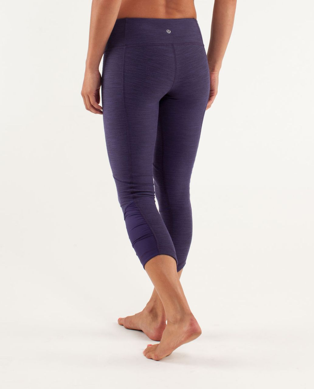 Lululemon Venus Crop - Dense Purple Slub Denim / Heathered Power Purple / Dense Purple