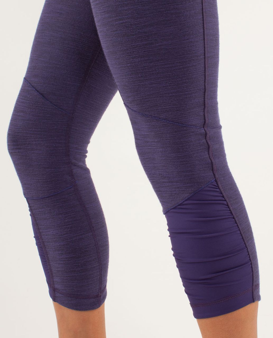 Lululemon Venus Crop - Dense Purple Slub Denim / Heathered Power Purple / Dense Purple