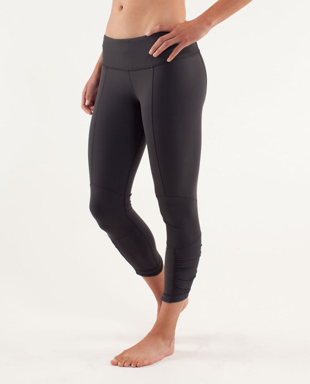 Lululemon Venus Crop - Deep Coal / Heathered Deep Coal