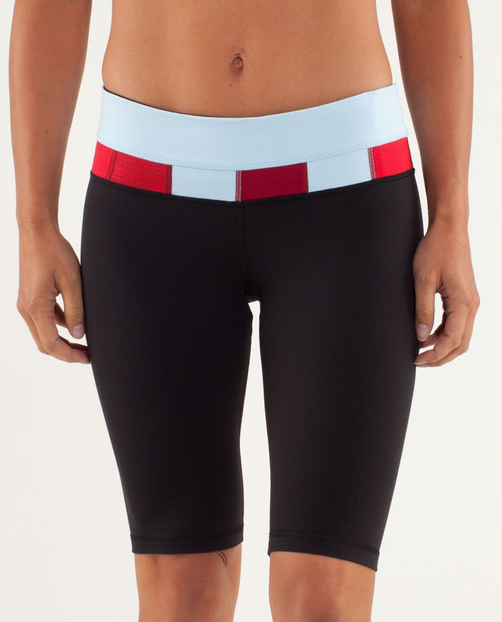 Lululemon Reverse Groove Short (Tall) - Black / Mini Ssquiggle Emboss Caspian Blue / Fall 12 Quilt 11