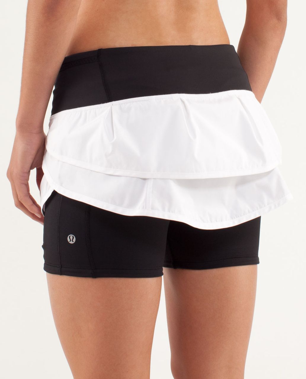 Lululemon Run:  Speed Squad Skirt - White /  Black