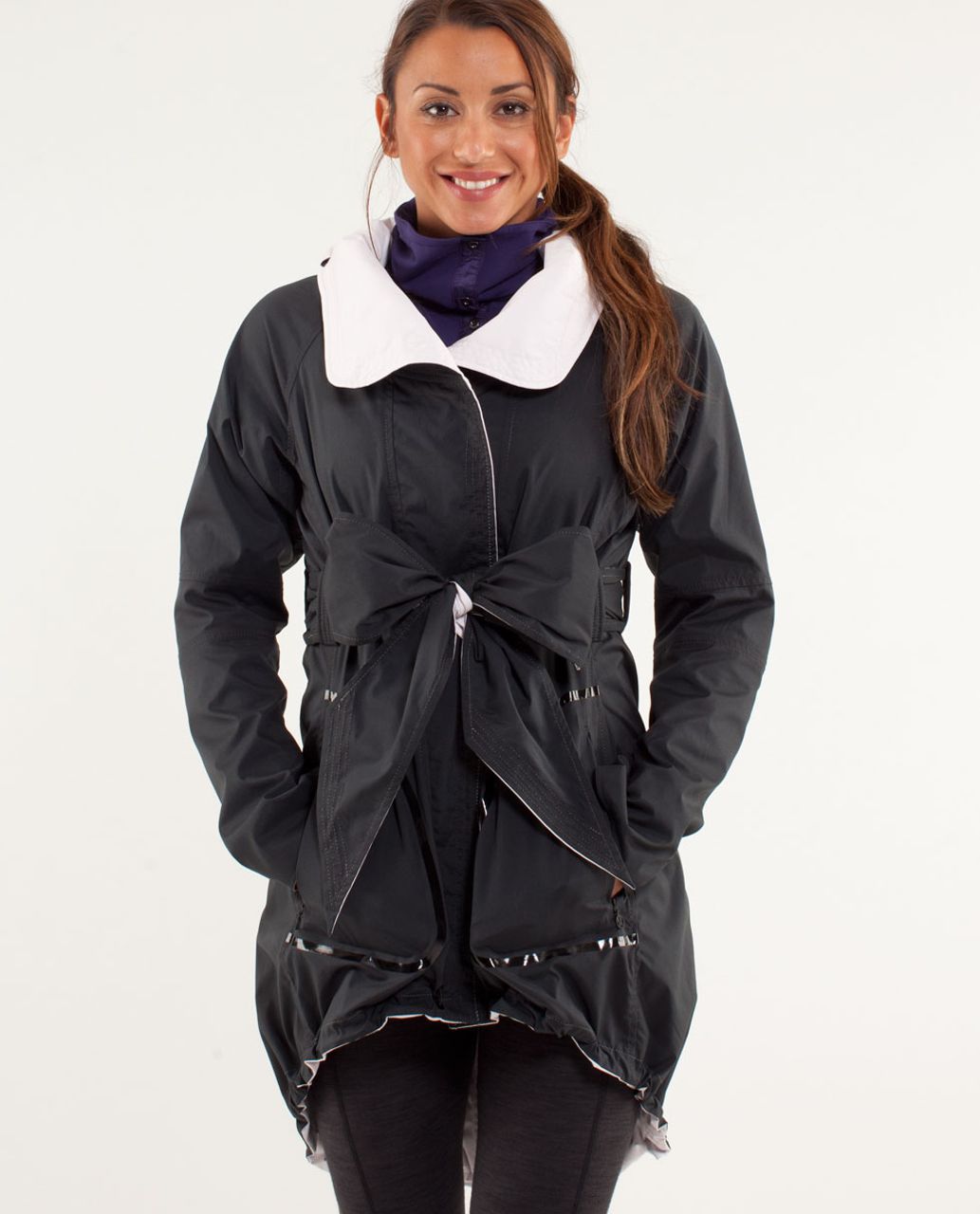 Lululemon Pedal Power Rain Jacket - Neutral Blush / Black