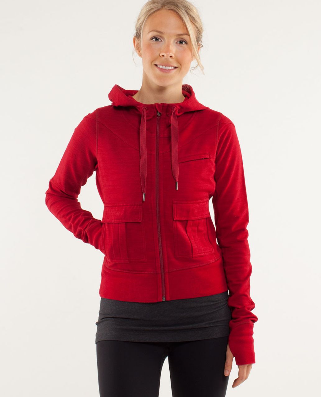 Lululemon Carry And Go Hoodie - Commuter Denim Deepest Cranberry