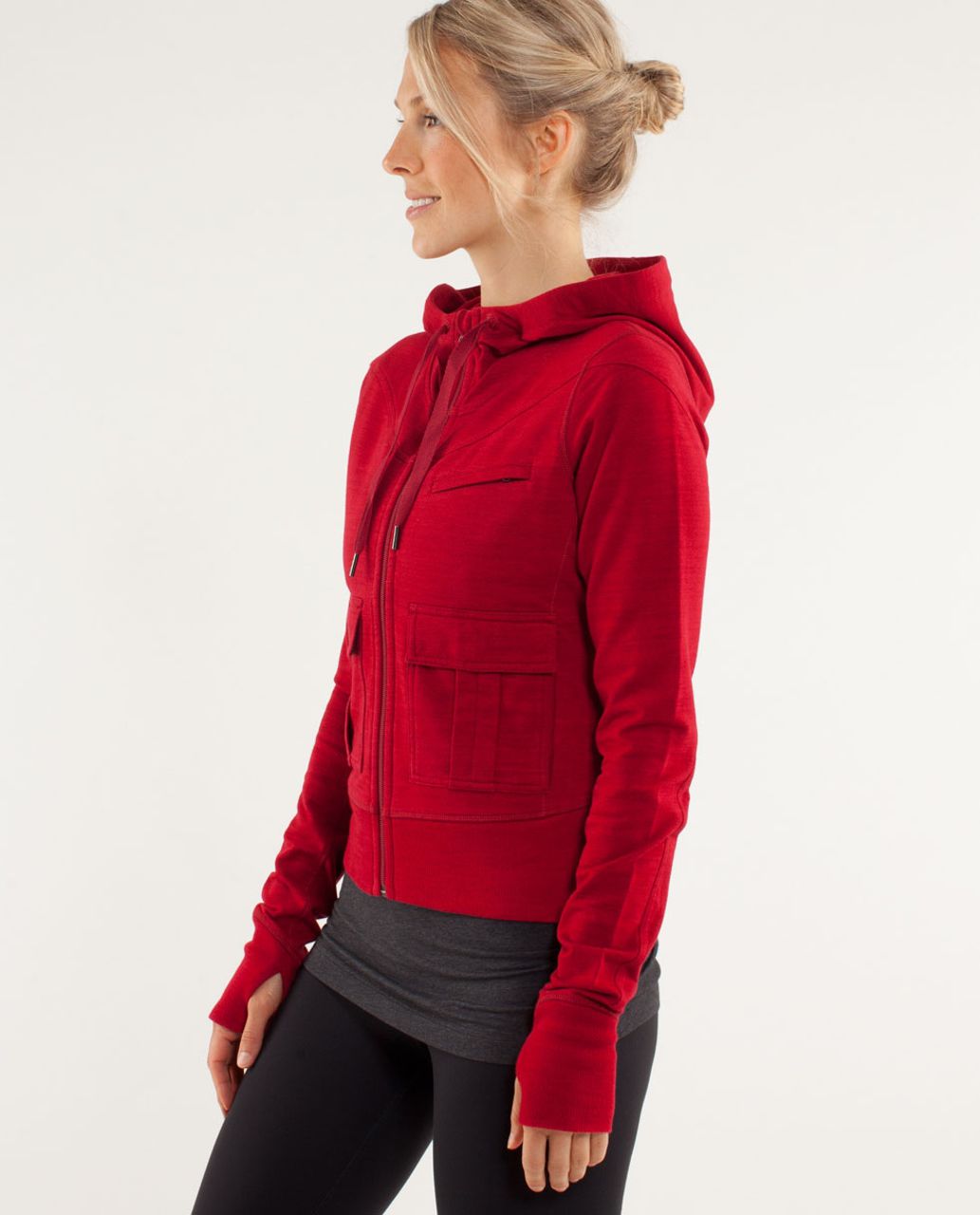 Lululemon Carry And Go Hoodie - Commuter Denim Deepest Cranberry