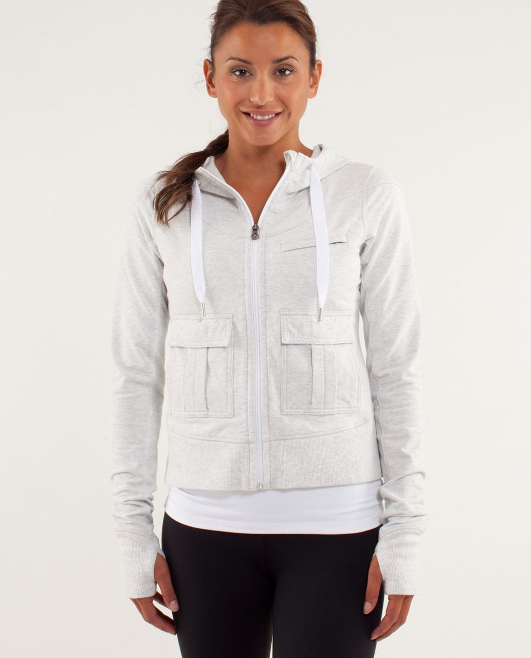 Lululemon Carry And Go Hoodie - Heathered White