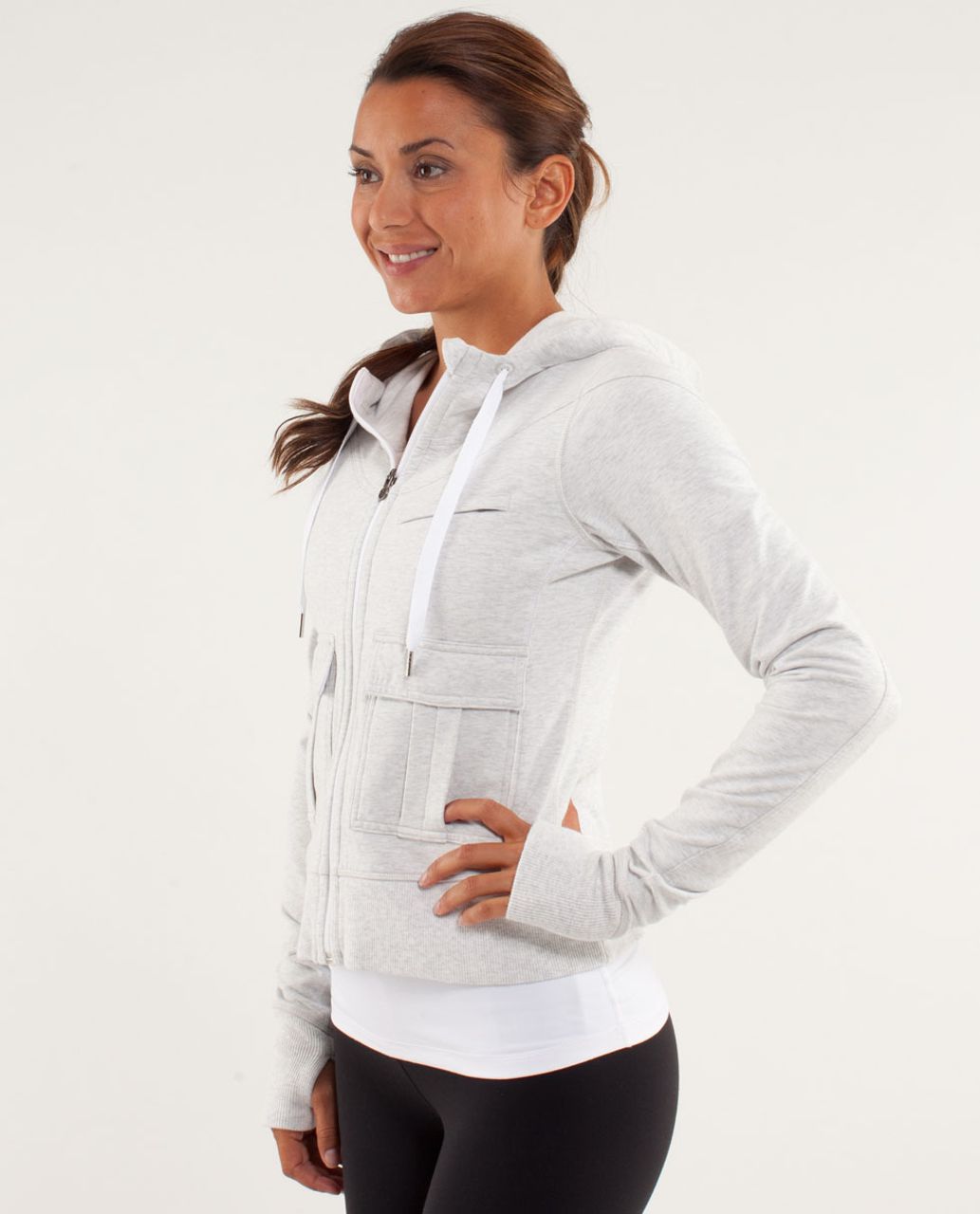 Lululemon Carry And Go Hoodie - Heathered White