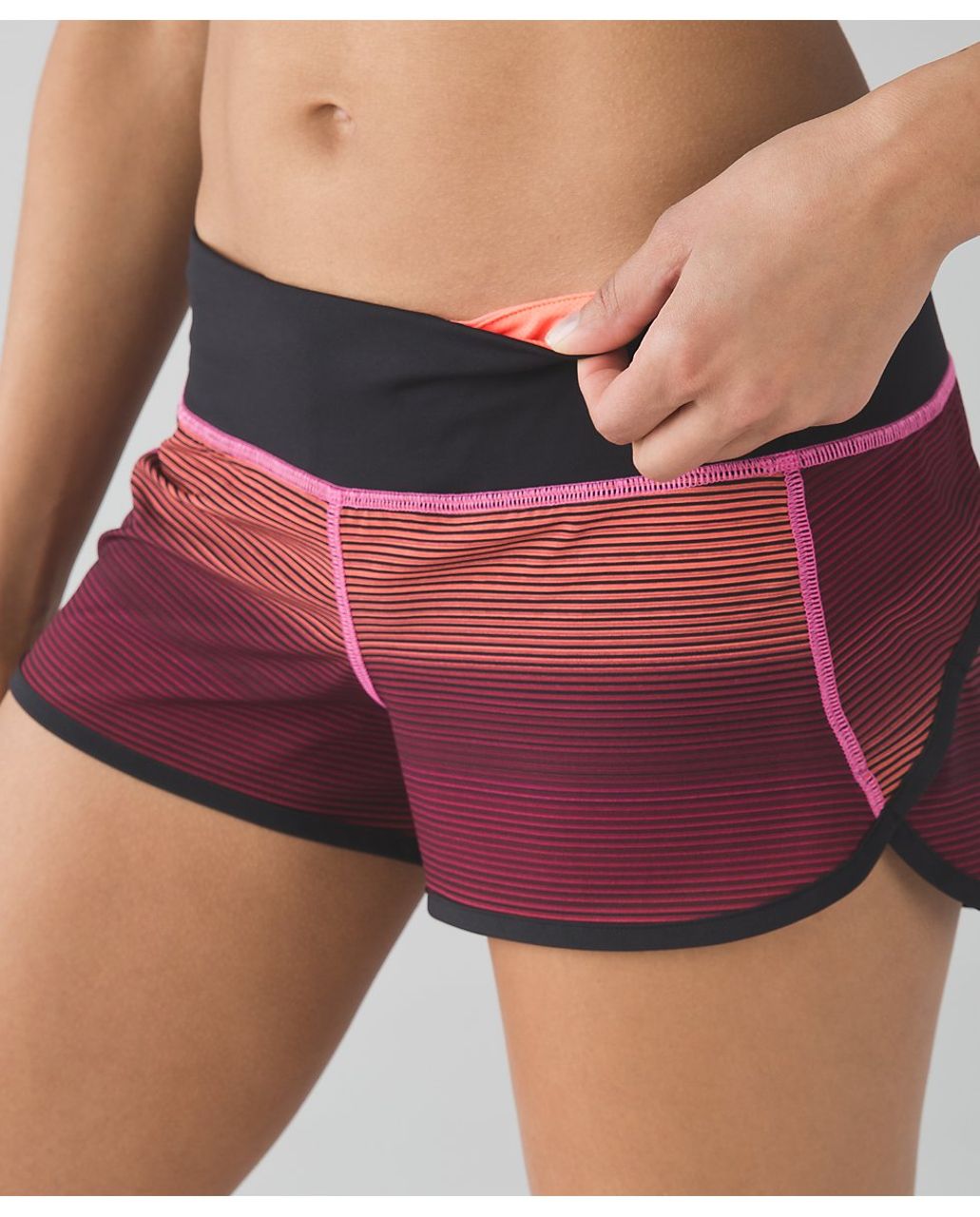 Lululemon Speed Short - Simply Radiant Pink Paradise Black / Black