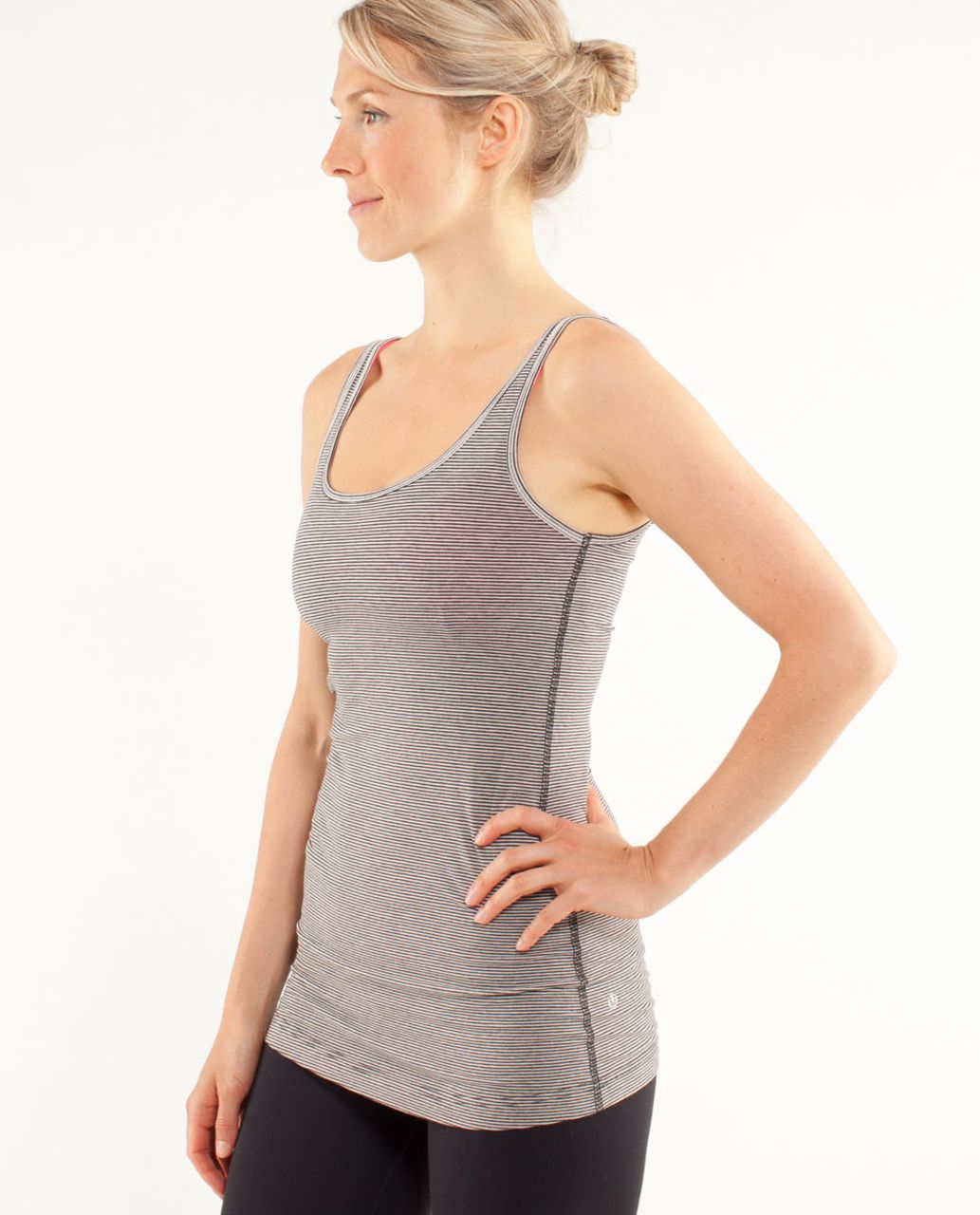 Lululemon Daily Tank *Vitasea - Tonka Stripe Cashew / Heathered Black