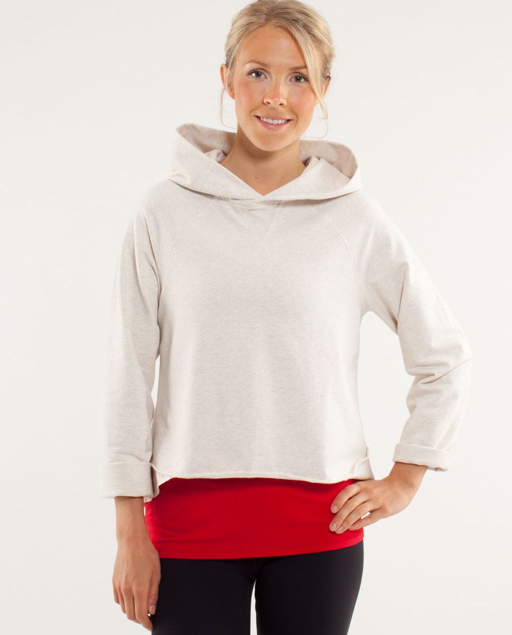 Lululemon Pull Me Over Hoodie - Heathered Polar Cream / Polar Cream