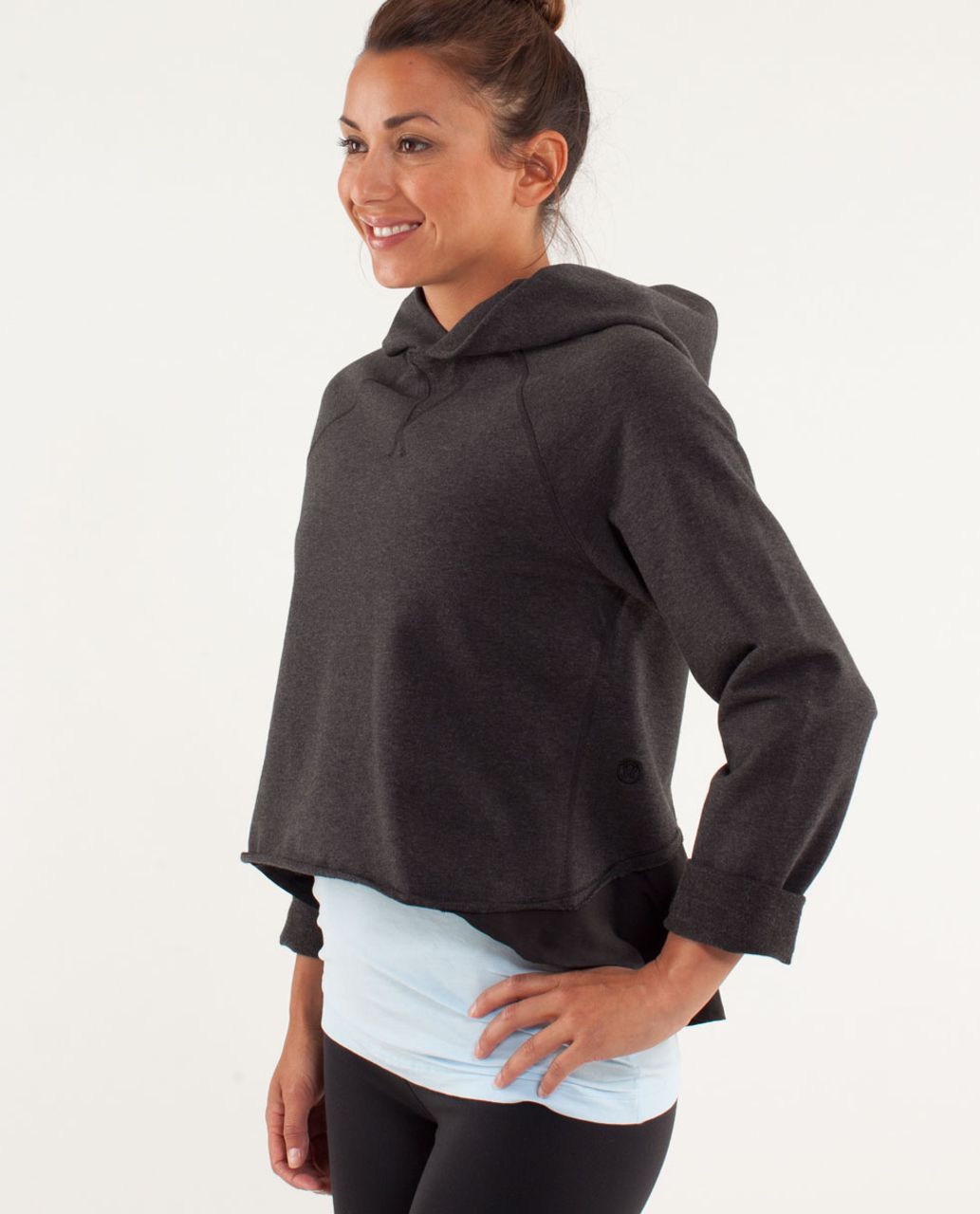 Lululemon Pull Me Over Hoodie - Heathered Black /  Black