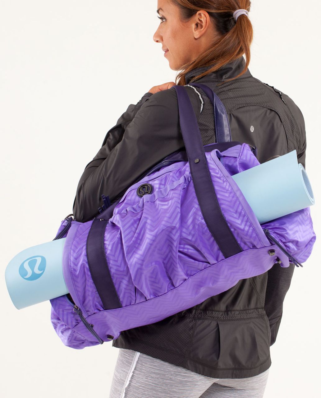 Lululemon Keep On Running Black Duffle Gym Yoga Bag