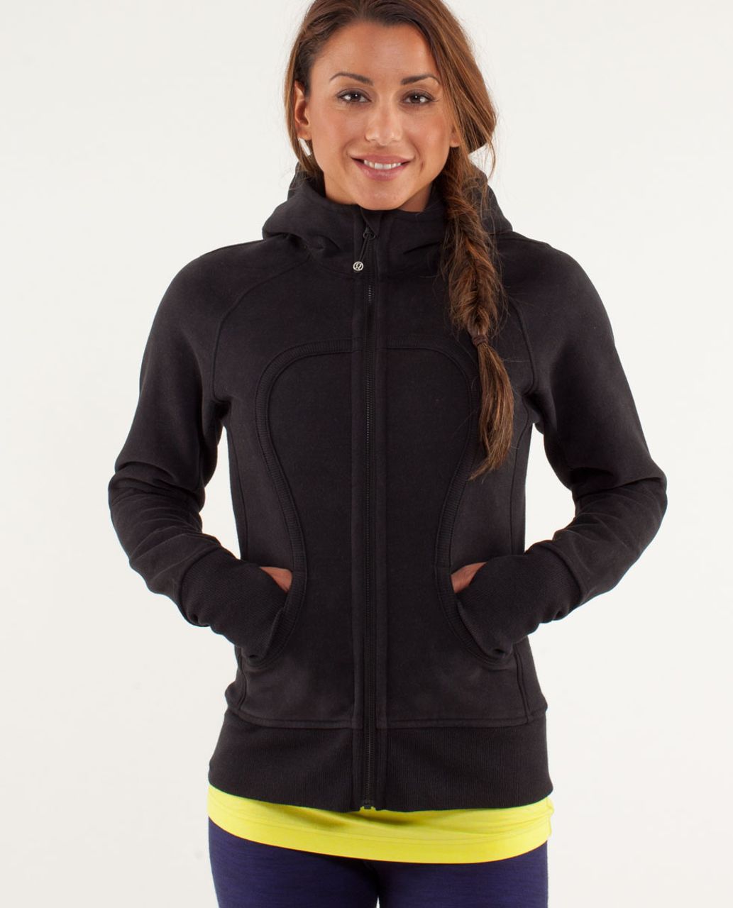 Lululemon Scuba Hoodie - Black /  Split Pea