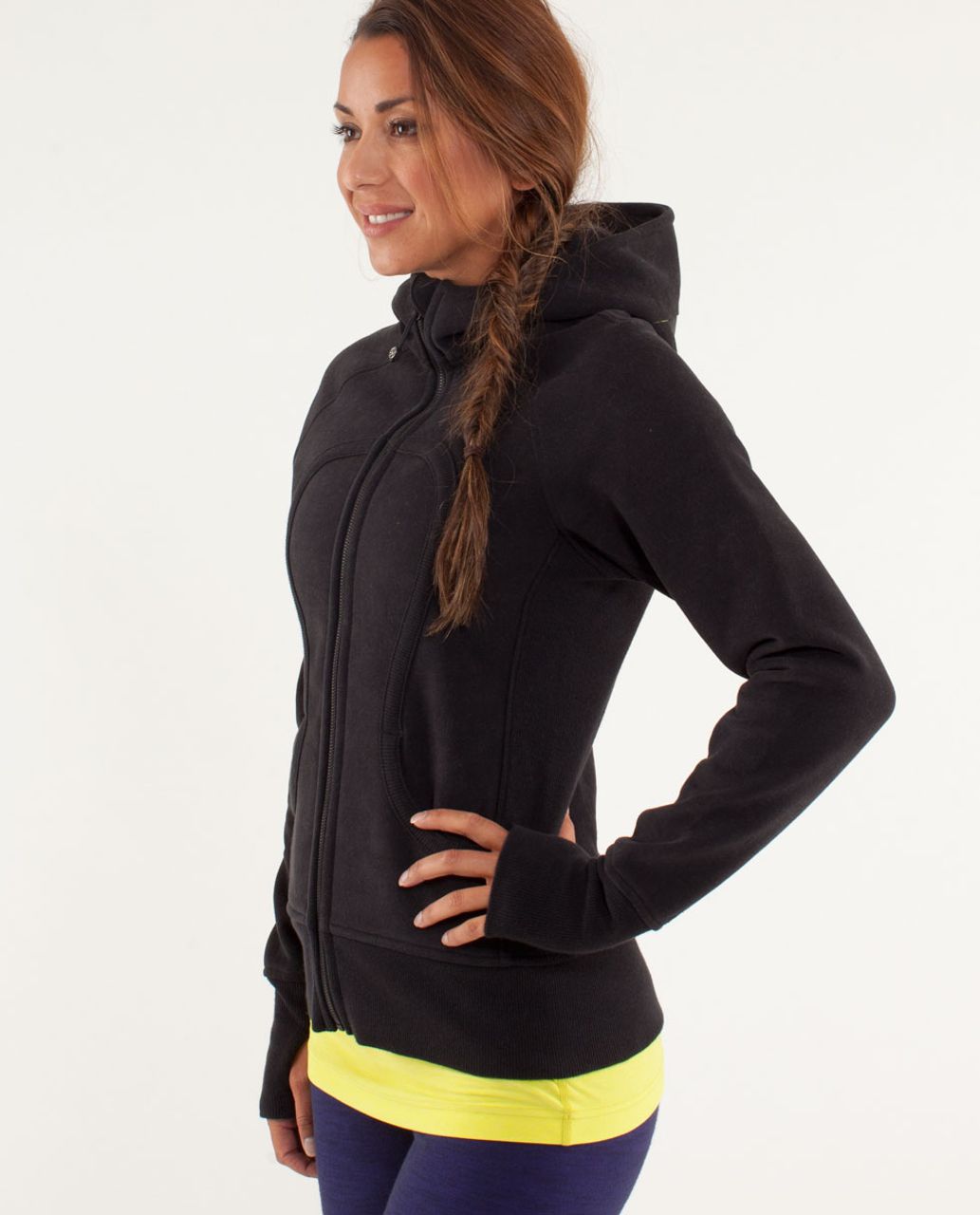 Lululemon Scuba Hoodie - Black /  Split Pea