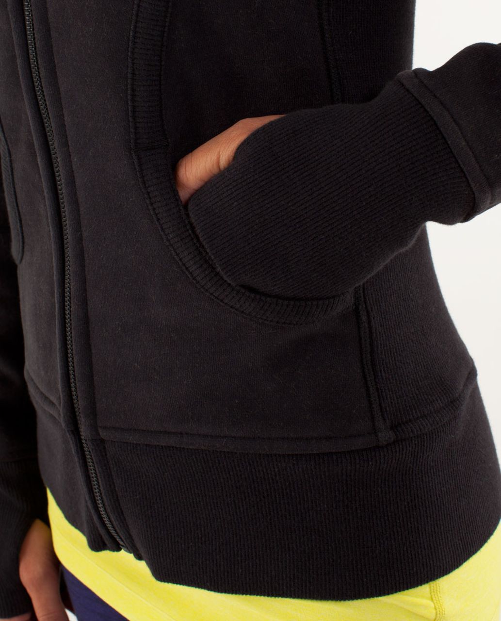 Lululemon Scuba Hoodie - Black /  Split Pea