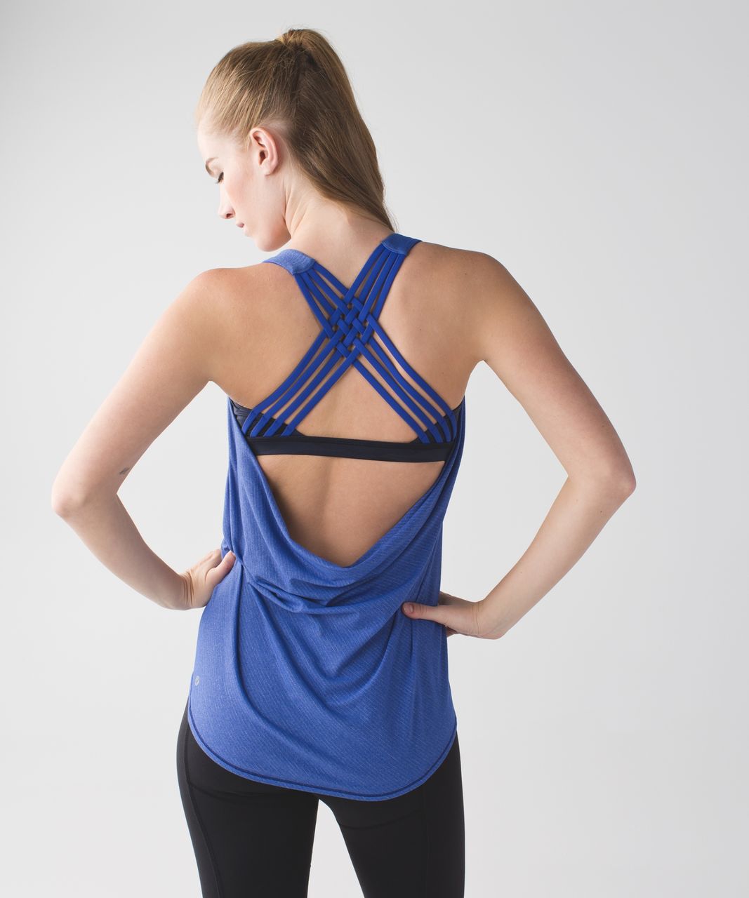 Lululemon Wild Tank - Heathered Sapphire Blue / Mini Coast Camo Deep Navy Black / Sapphire Blue