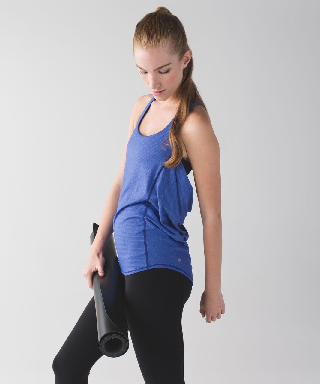 Lululemon Wild Tank - Heathered Sapphire Blue / Mini Coast Camo Deep Navy Black / Sapphire Blue