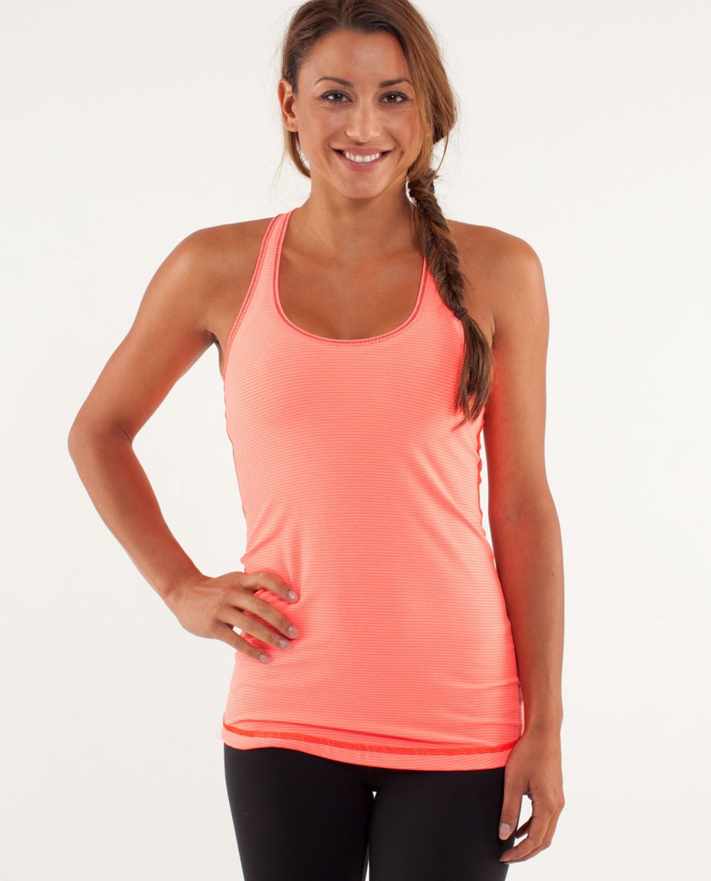 Lululemon Cool Racerback - Tonka Stripe Flare / Heathered Flare