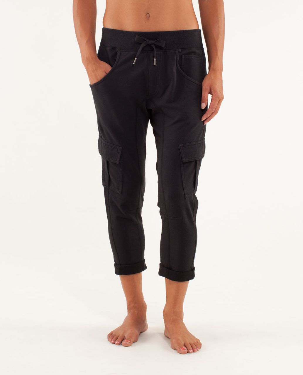 Lululemon On The Fly Crop Jogger - Black - lulu fanatics