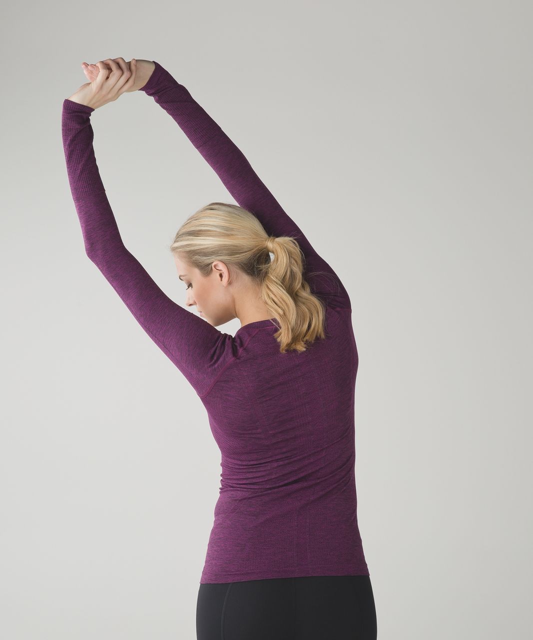 Lululemon Swiftly Tech Long Sleeve Crew - Heathered Black - lulu