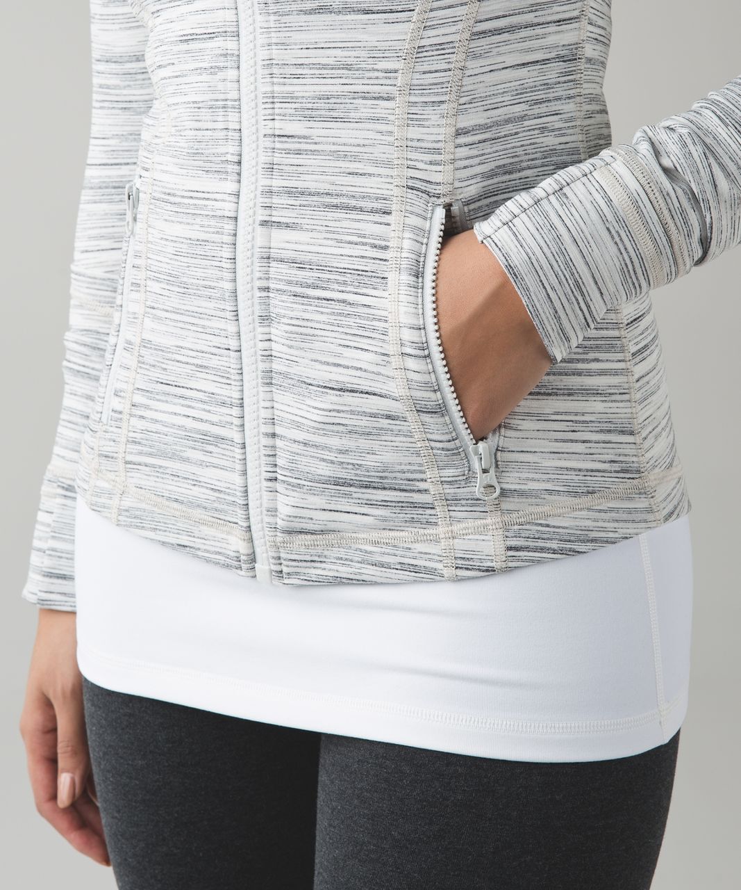 Lululemon Define Jacket - Space Dye Camo White Silver Spoon - lulu