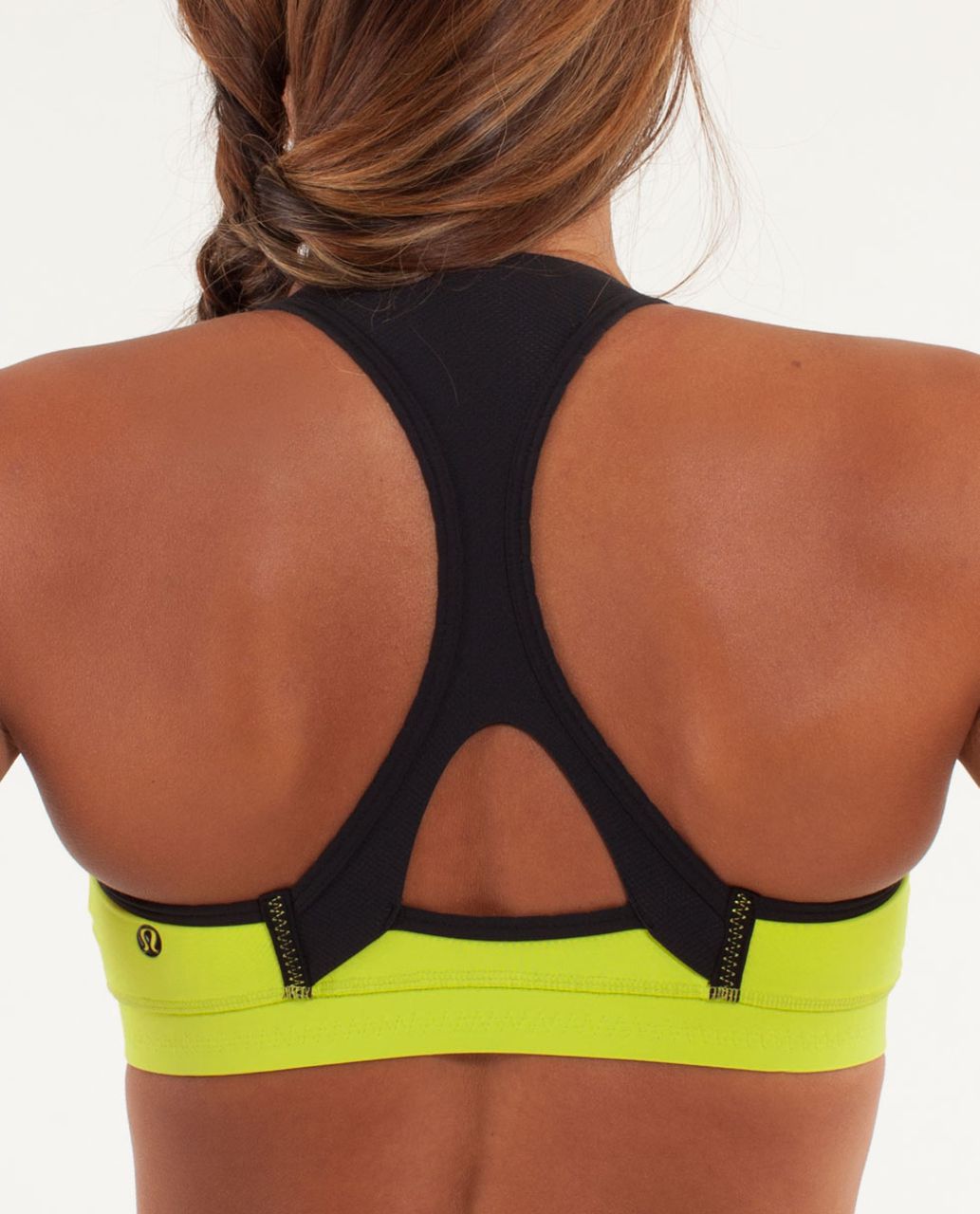 Lululemon Breath Of Fire Bra - Split Pea / Black