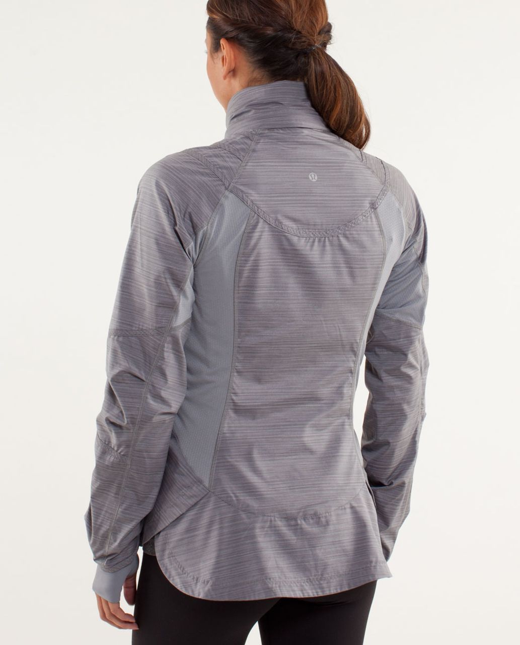 Lululemon Run:  Make A Break Jacket - Twisted Stripe Fossil / Fossil