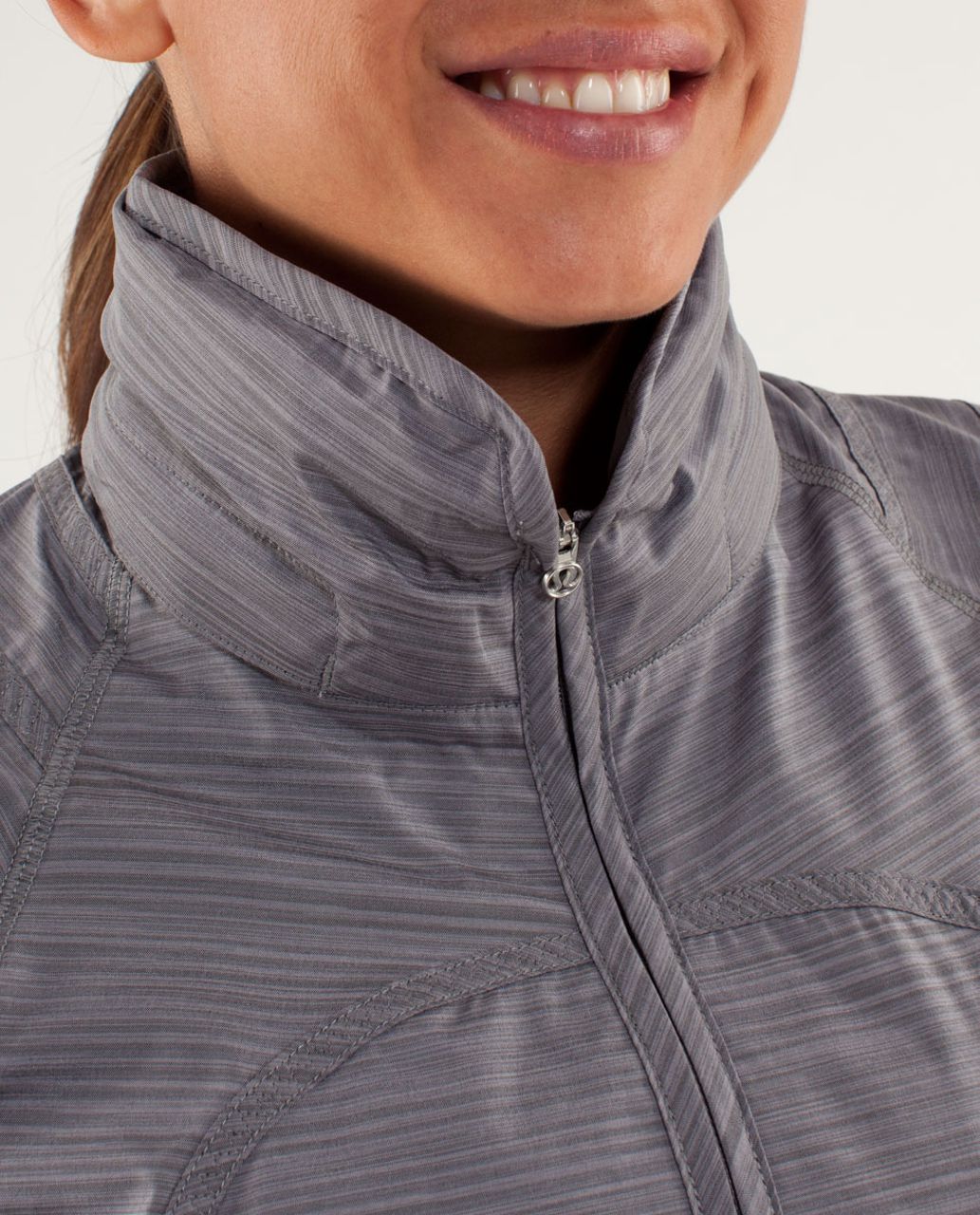 Lululemon Run:  Make A Break Jacket - Twisted Stripe Fossil / Fossil