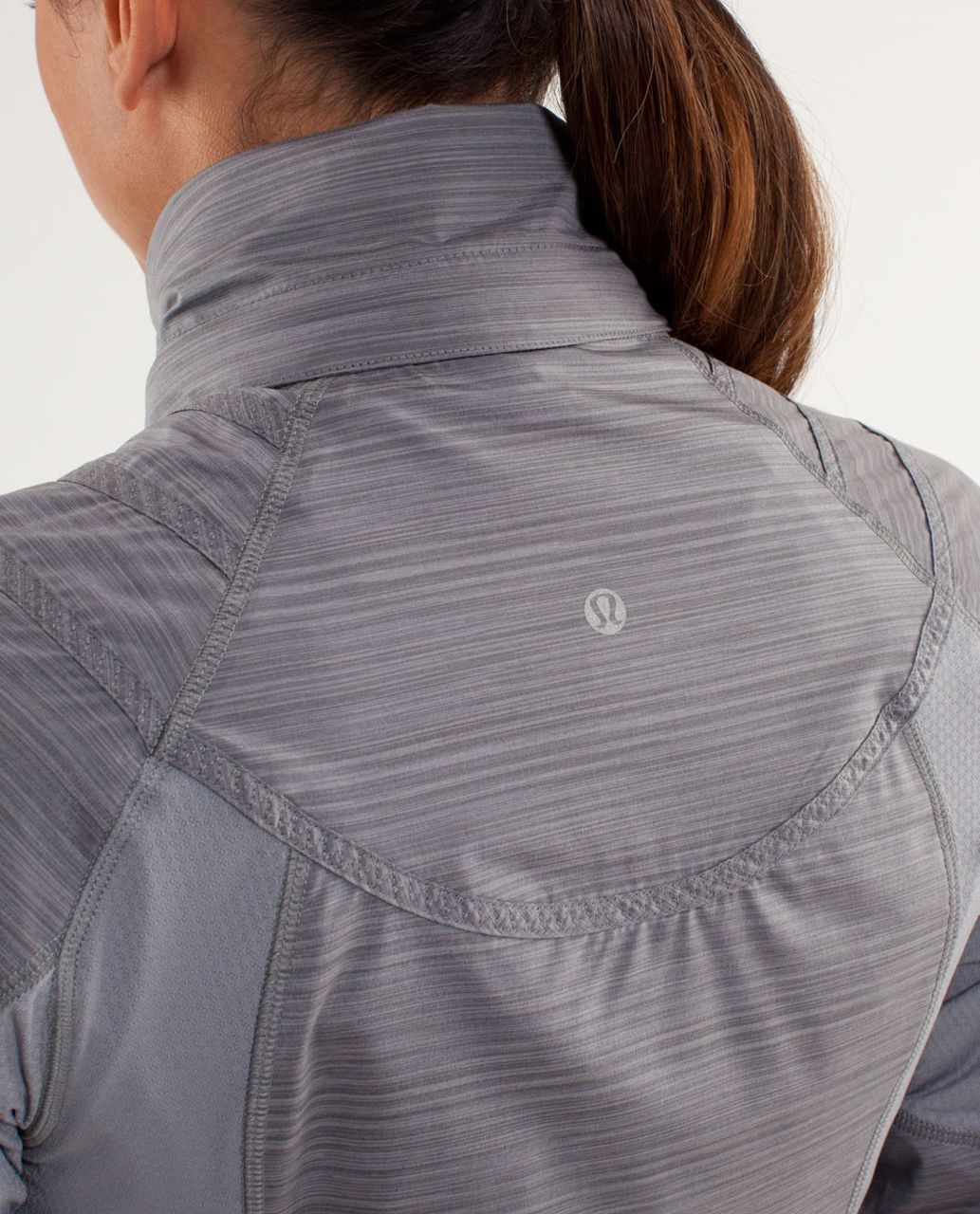 Lululemon Run:  Make A Break Jacket - Twisted Stripe Fossil / Fossil