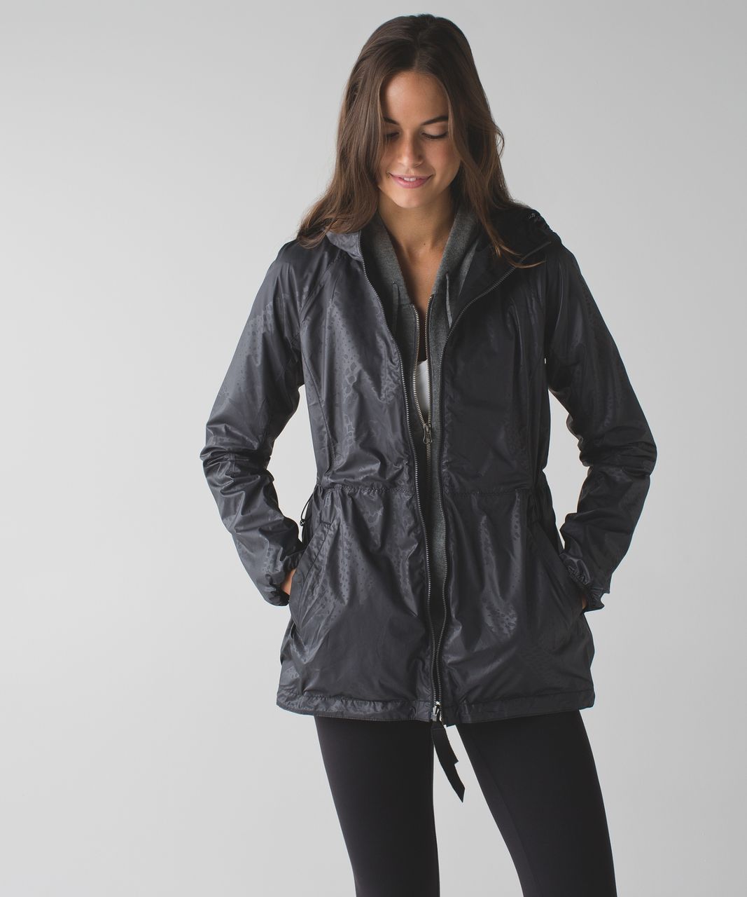 Lululemon Rain for Daze Jacket - Black / Static Mist Dark Slate Black