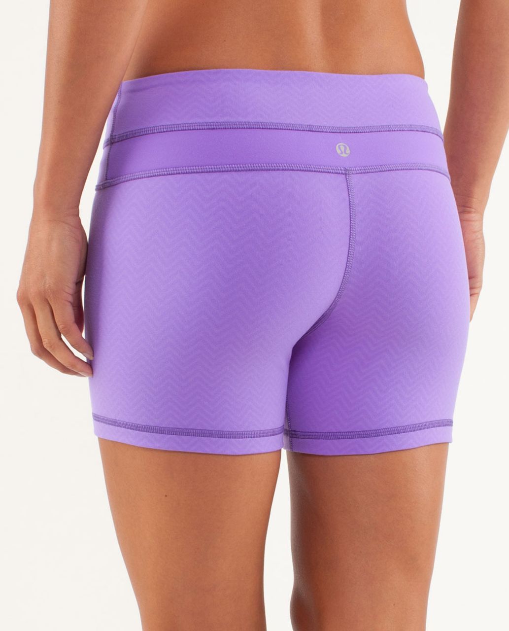 Lululemon Reverse Groove Short (Regular) - Mini Squiggle Emboss Power Purple / Power Purple