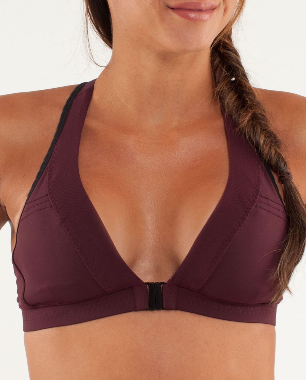 Lululemon Breath Of Fire Bra - Bordeaux Drama - lulu fanatics