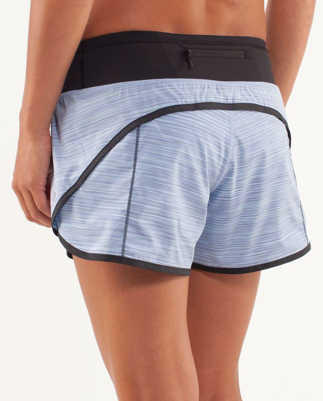 Lululemon Turbo Run Short - Twisted Stripe Caspian Blue / Dense Purple / Caspian Blue