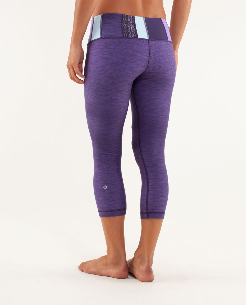 Lululemon Wunder Under Crop *Denim - Dense Purple Slub Denim / Fall 12 Quilt 4 / Angel Blue