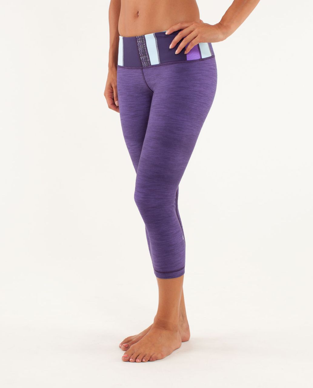 Lululemon Wunder Under Crop *Reversible - Dense Purple / Black - lulu  fanatics