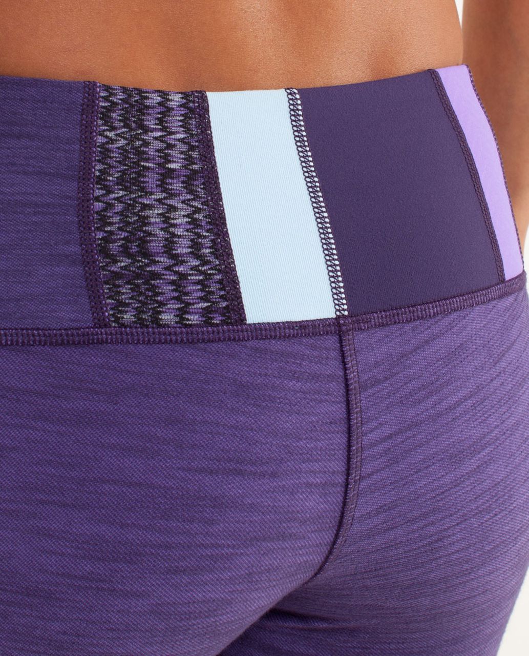 Lululemon Wunder Under Crop *Denim - Dense Purple Slub Denim / Fall 12 Quilt 4 / Angel Blue