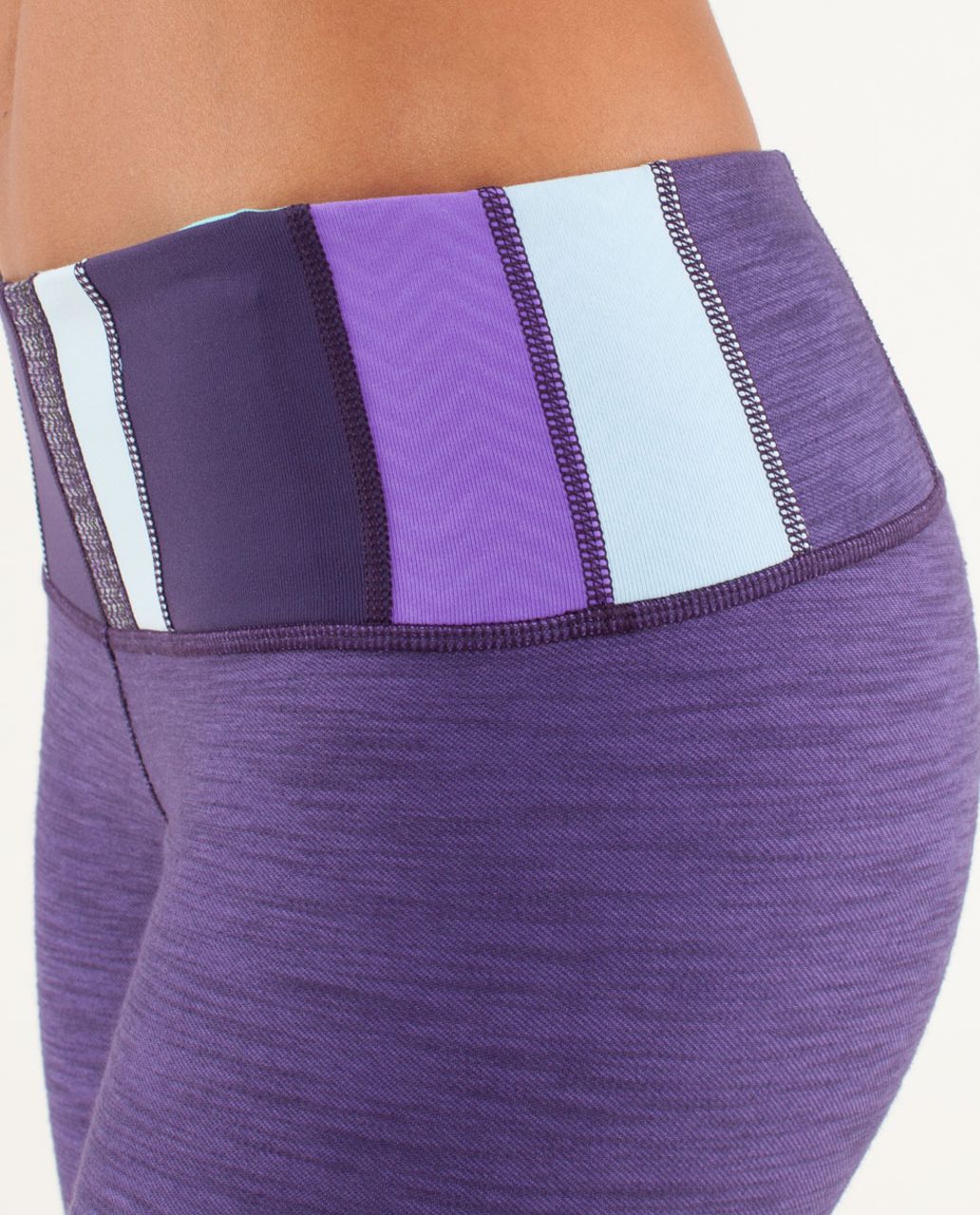 Lululemon Wunder Under Crop *Denim - Dense Purple Slub Denim / Fall 12 Quilt 4 / Angel Blue