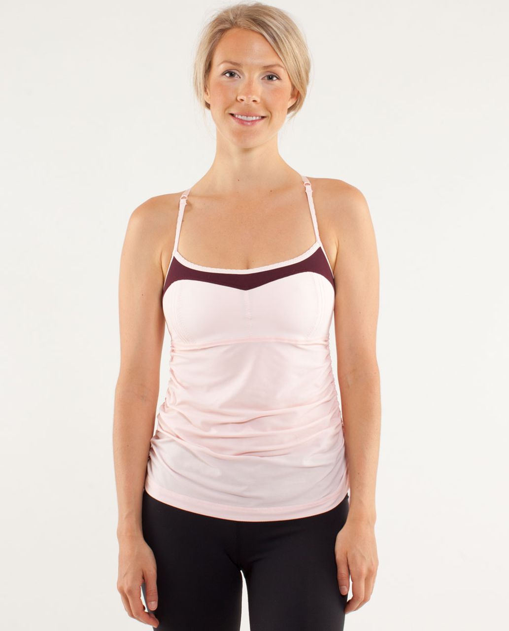 Lululemon Hot Spell Tank - Pretty Pink / Bordeaux Drama