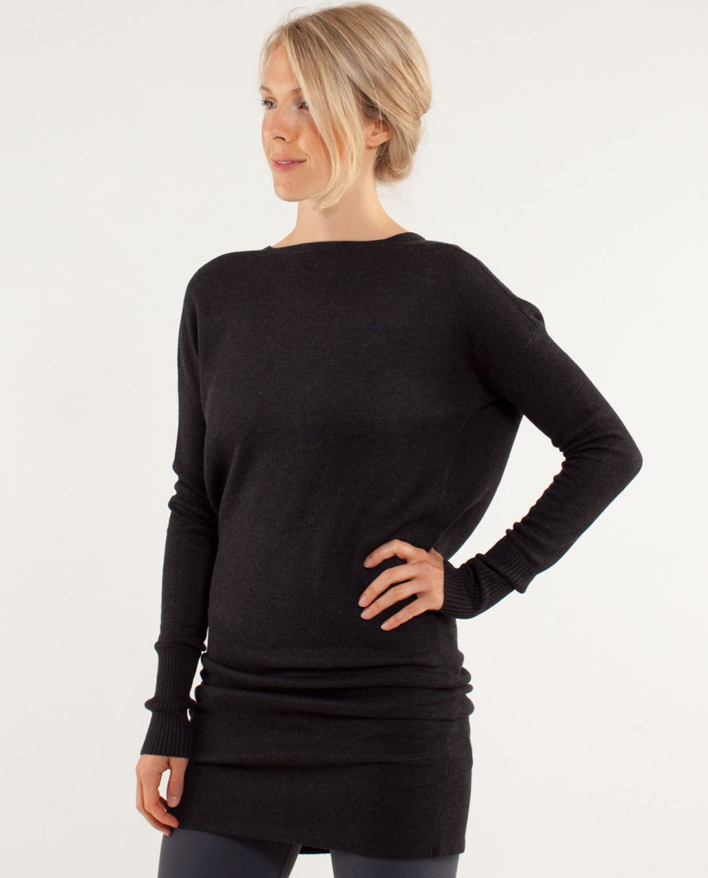 Lululemon Serenity Sweater Wrap - Heathered Black / Coal