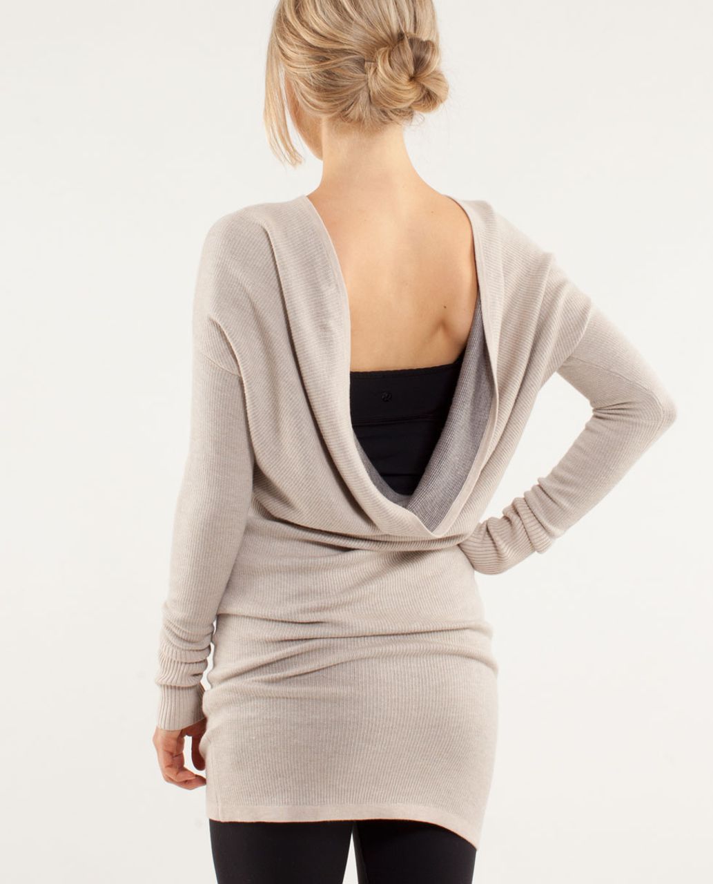 Lululemon Serenity Sweater Wrap - Heathered Cashew / Coal