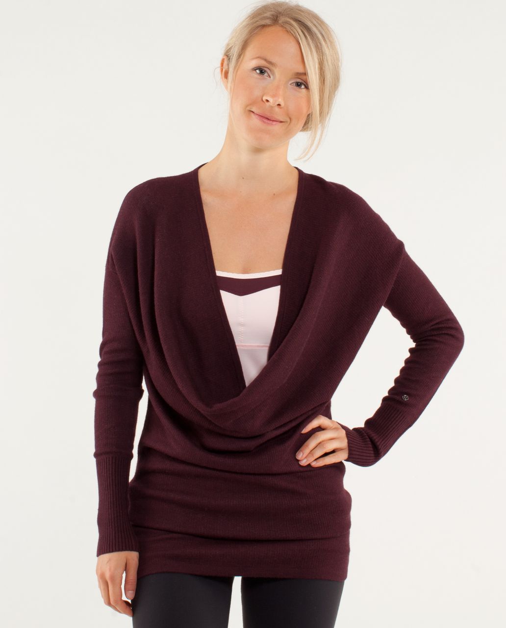 Lululemon Serenity Sweater Wrap - Heathered Bordeaux Drama