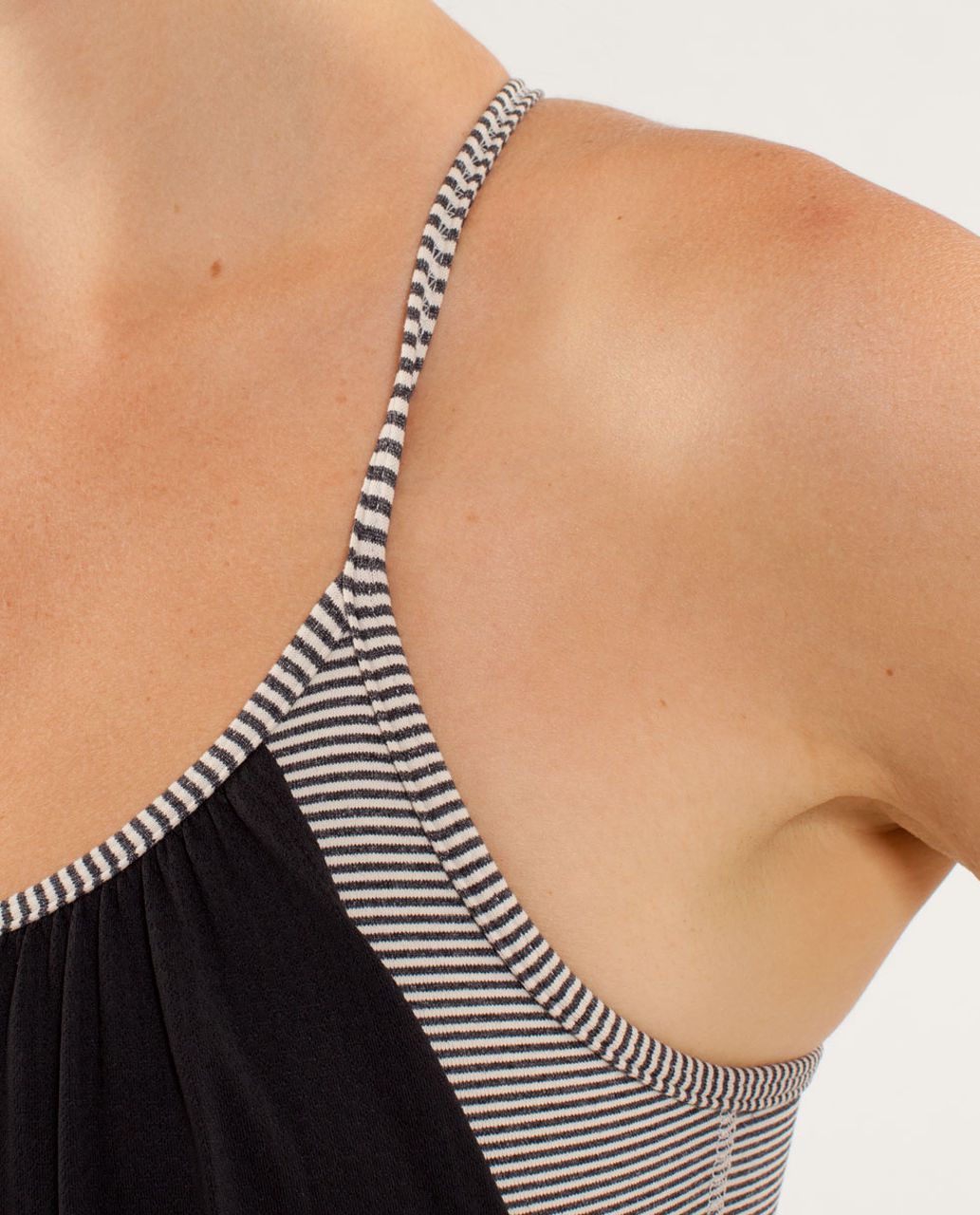 Lululemon No Limits Tank - Black / Tonka Stripe Cashew / Heathered Black